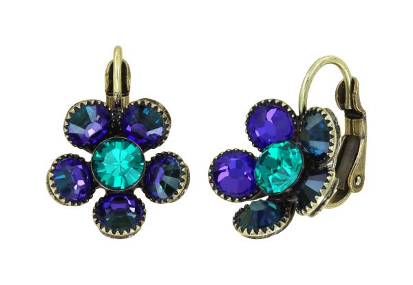 Blue/lila Lost Garden - Konplott earrings